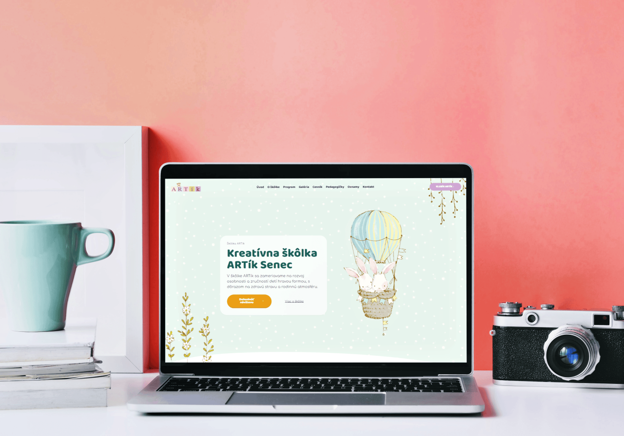 Tvorba webu ARTík Senec - kreatívna škôlka a klubk ARTík - WordPress Boris Belica